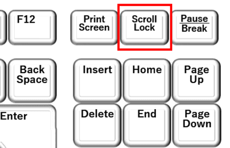 キーボード　スクロールロックの位置