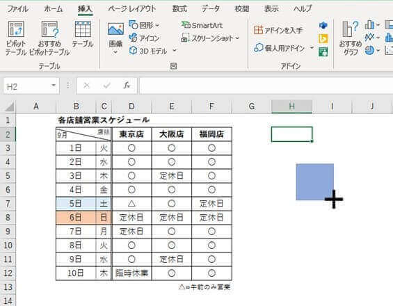 図形描画するところ