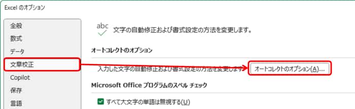 文書校正　メニュー