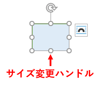 通常のサイズ変更ハンドル