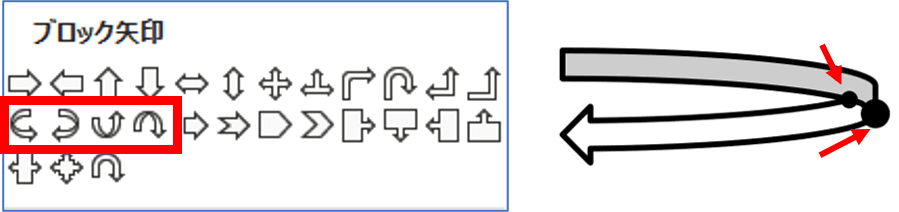 Office こっそり矢印が設定できる面白図形 でじログ部