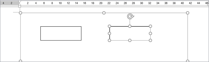 キャンバス内に図形を描くところ