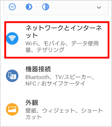 ネットワークとインターネットの位置