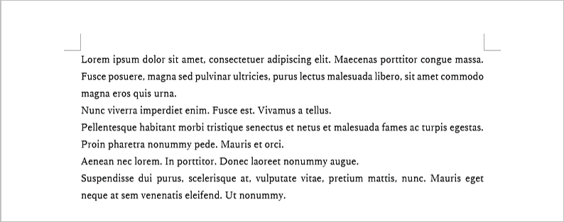 英語のサンプル文書