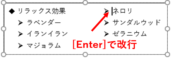 段組みを適用したところ