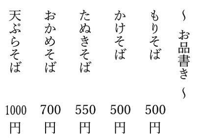 行間を増やした状態