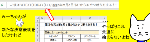 日付と文字の組み合わせ　タイトル画像