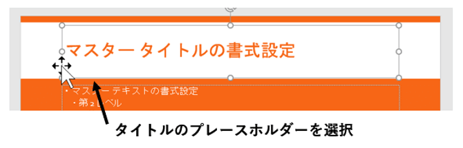 タイトルのプレースホルダーを選択