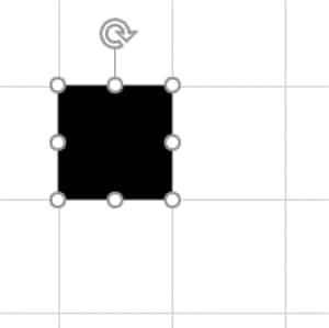 正方形を１つ作成し黒で塗りつぶし