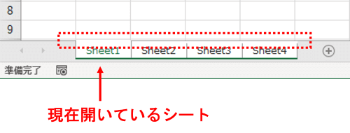 グループ化したシート