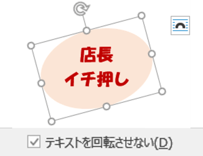 図形だけが回転した状態