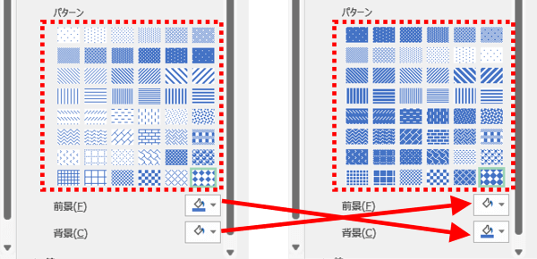 前景と背景の色を逆転