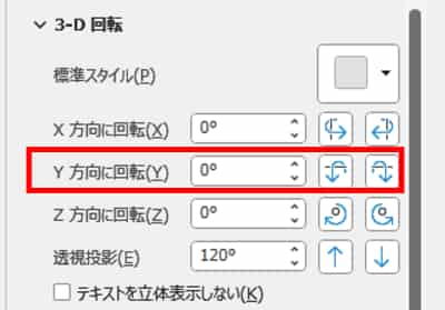 3－Ｄ回転　Y方向に回転