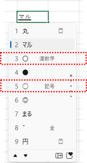 変換候補例