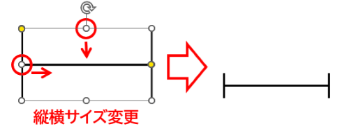 サイズ変更と角度調整例